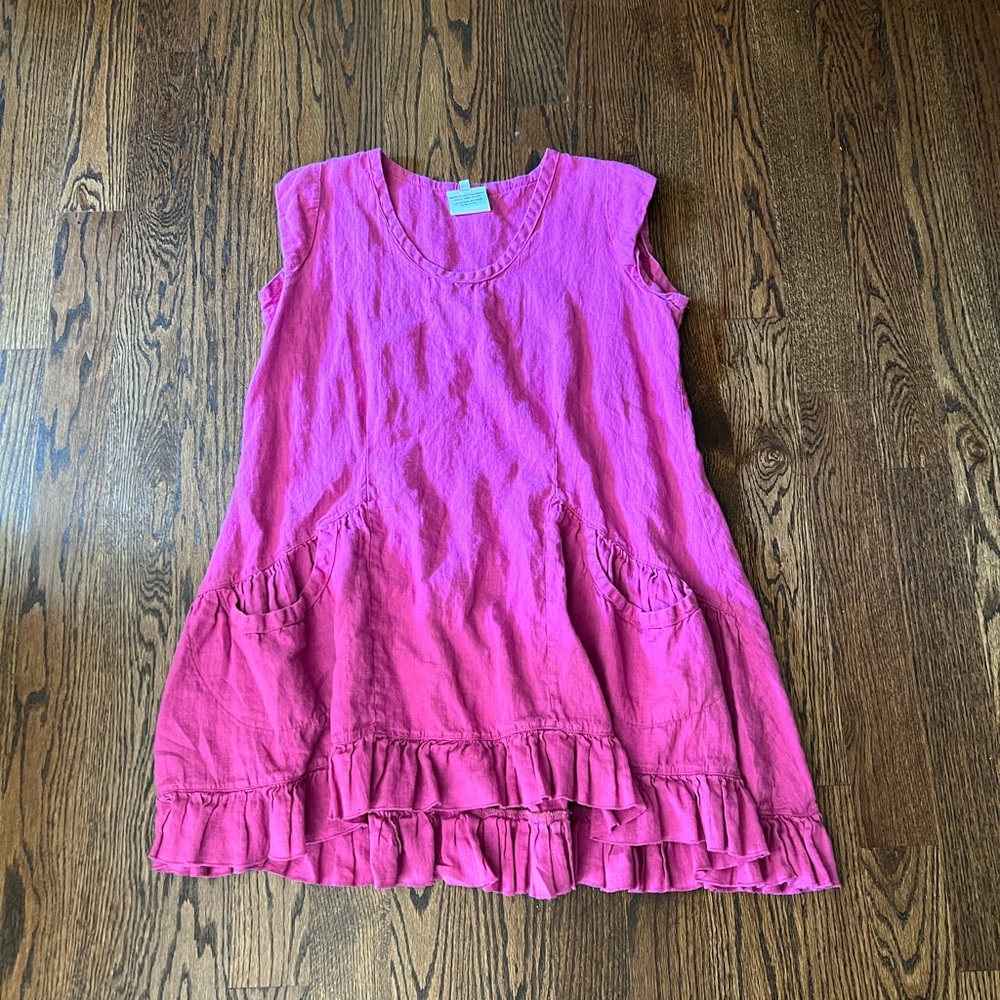 Hearts Desire Flutter Sleeve Linen Top Size Xs